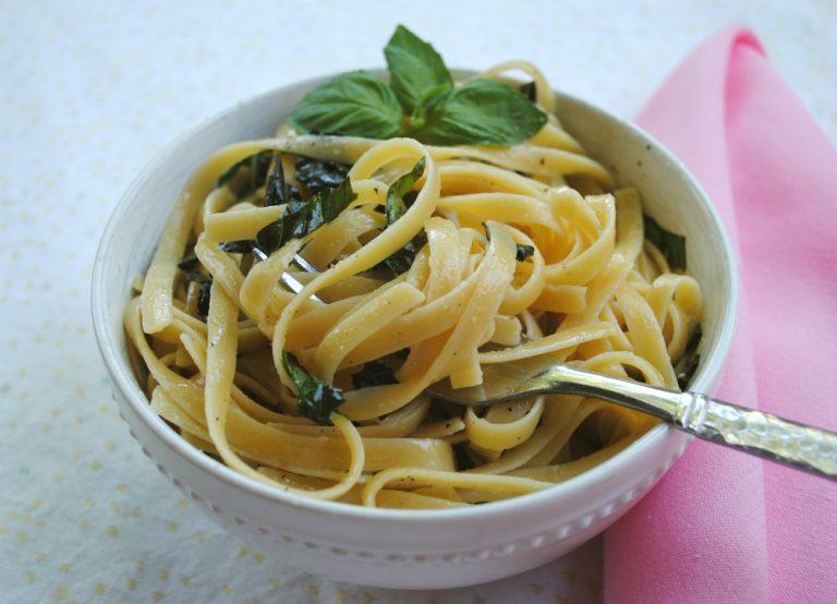 Lemon Basil Buttered Noodles